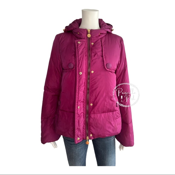 Moncler Magenta 'Amaryllis' Down Puffer Jacket Puffer Coat Fuchsia Pink Purple - Picture 10 of 14